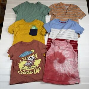 Lot Of 6 Boys Toddler 2T Shirts Multicolor Cat & Jack Carters Gap Old Navy Used